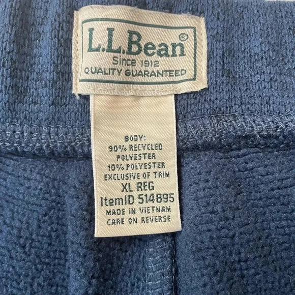 3 FOR $15 L.L. Bean Lightweight Sweater Fleece Blue Marled Pants Size XL - Picture 4 of 9